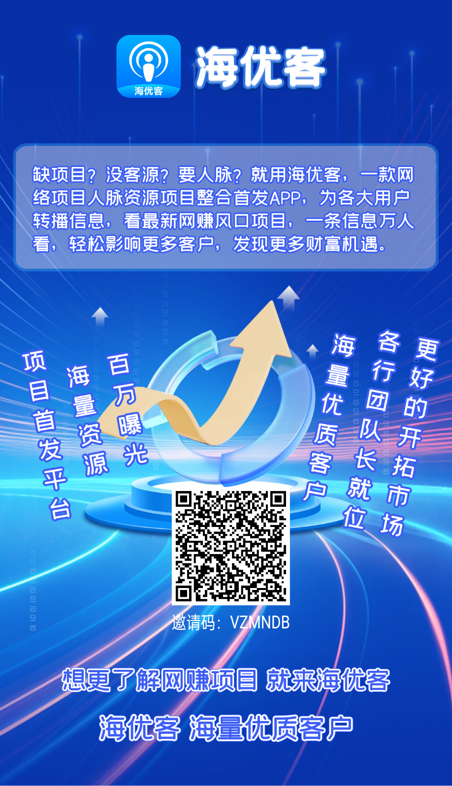 海优客首码刚出，推广必备
