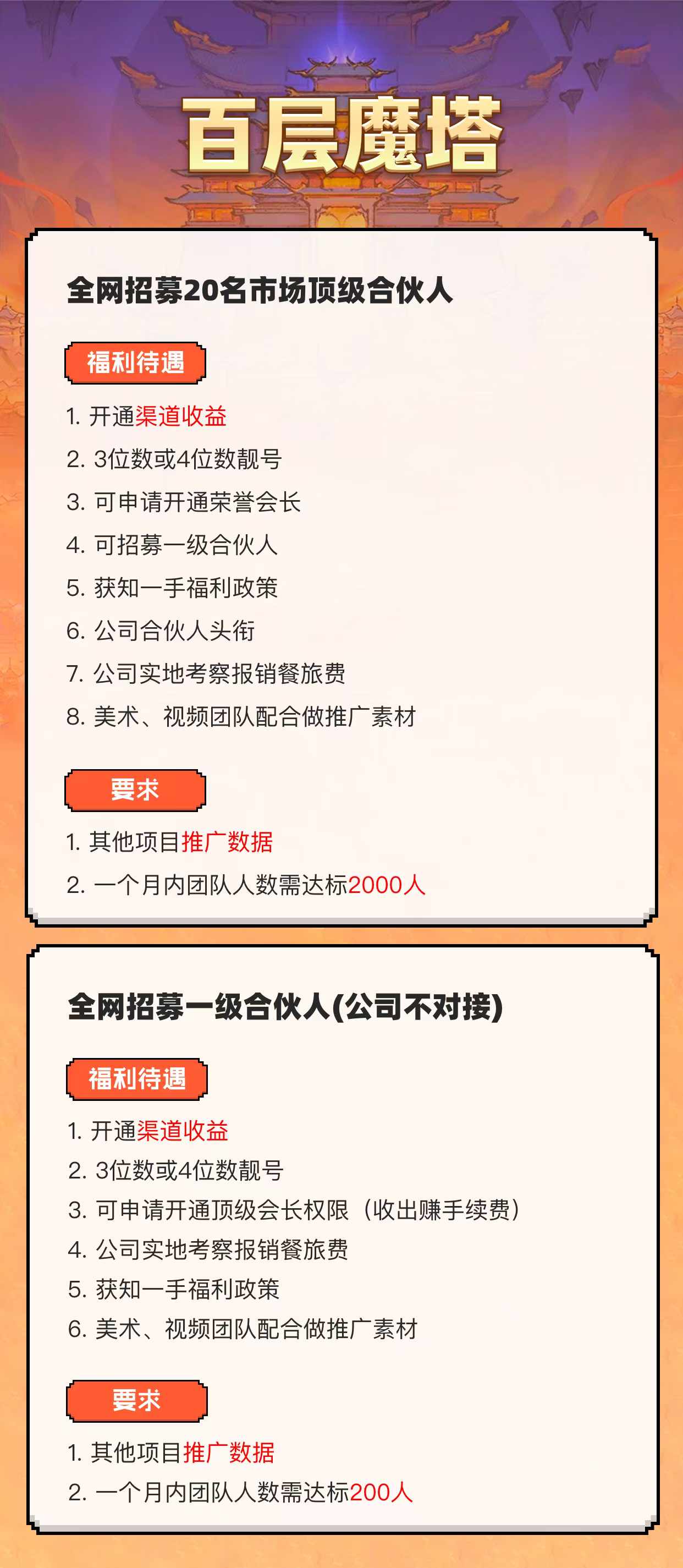 《百层魔塔》魔魔果园已经上线，正式开始大规模推广，团队长联系就发大红包