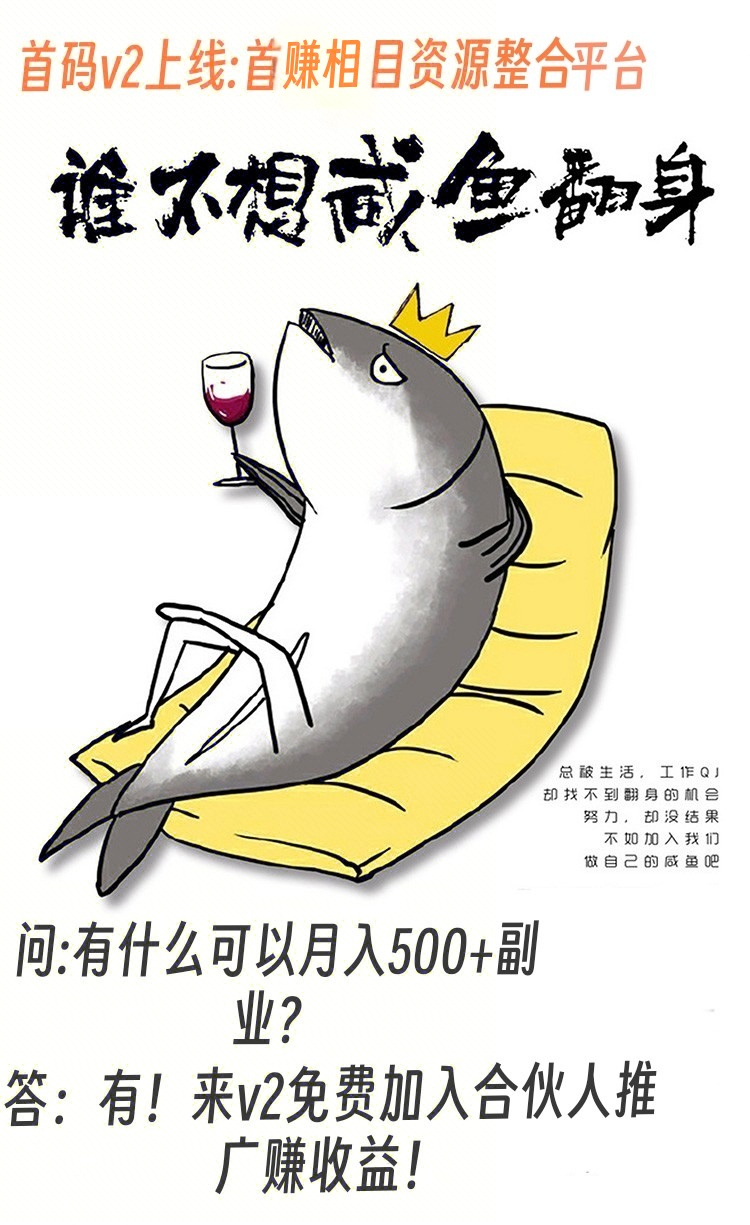 今日首码v2刚刚上线，免费发广告推项目