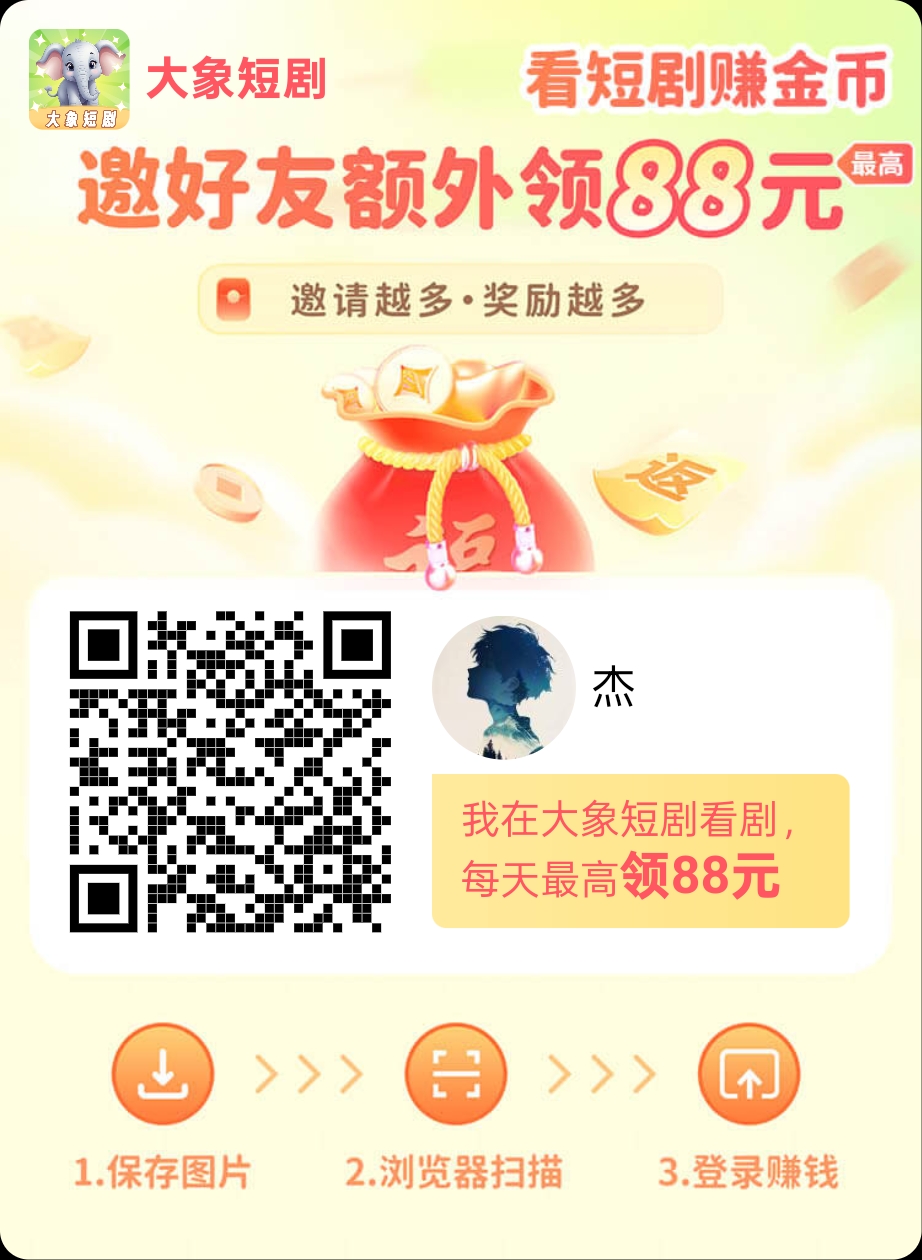 大象短剧，保底看广告，一个广告0.1元