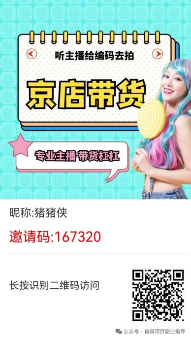 【京店】首码零撸羊毛副业项目